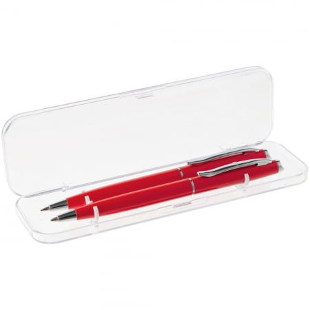 Набор Phrase: ручка и карандаш, красный купить с нанесением логотипа оптом на заказ в интернет-магазине Санкт-Петербург