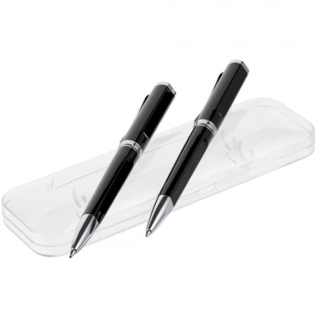 Набор Phase: ручка и карандаш, черный купить с нанесением логотипа оптом на заказ в интернет-магазине Санкт-Петербург