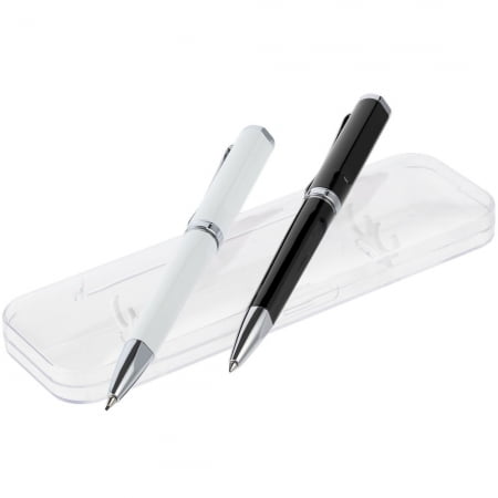 Набор Phase: ручка и карандаш, черный с белым купить с нанесением логотипа оптом на заказ в интернет-магазине Санкт-Петербург