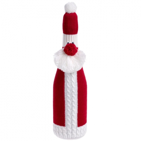 Чехол для бутылки «Дед Мороз» купить с нанесением логотипа оптом на заказ в интернет-магазине Санкт-Петербург