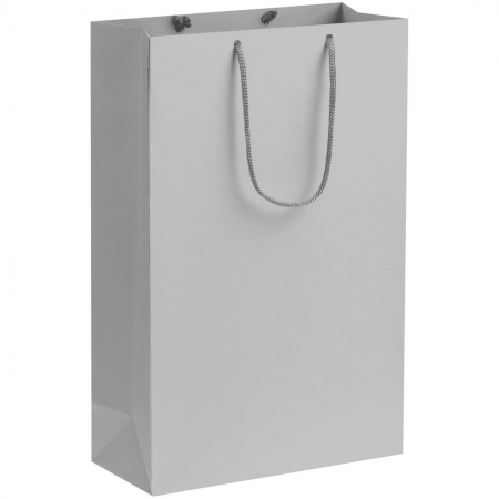 Пакет бумажный Porta, средний, серый купить с нанесением логотипа оптом на заказ в интернет-магазине Санкт-Петербург
