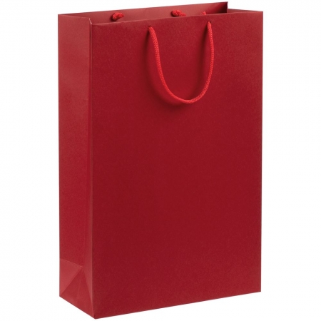 Пакет бумажный Porta, средний, красный купить с нанесением логотипа оптом на заказ в интернет-магазине Санкт-Петербург