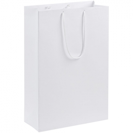 Пакет бумажный Porta, средний, белый купить с нанесением логотипа оптом на заказ в интернет-магазине Санкт-Петербург