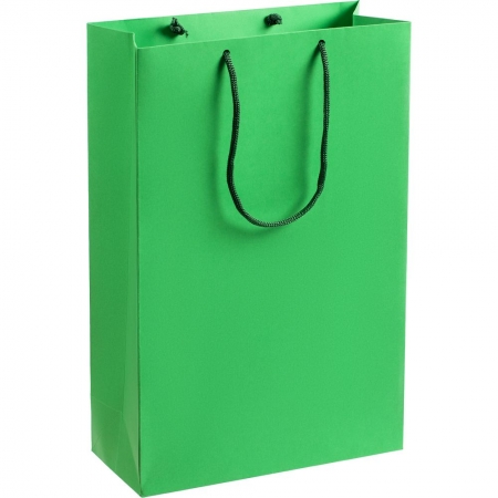 Пакет бумажный Porta M, зеленый купить с нанесением логотипа оптом на заказ в интернет-магазине Санкт-Петербург