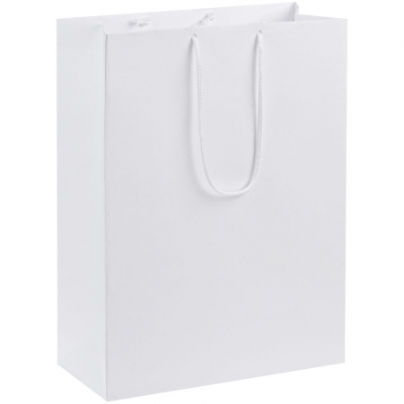 Пакет бумажный Porta XL, белый купить с нанесением логотипа оптом на заказ в интернет-магазине Санкт-Петербург