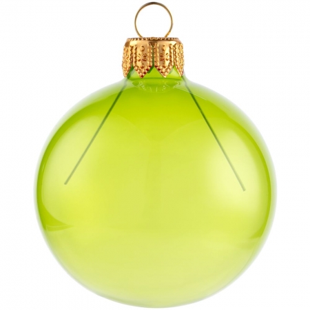 Елочный шар Gala Night в коробке, зеленый, 6 см купить с нанесением логотипа оптом на заказ в интернет-магазине Санкт-Петербург