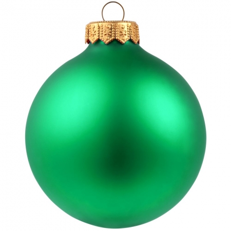 Елочный шар Gala Night Matt в коробке, зеленый, 8 см купить с нанесением логотипа оптом на заказ в интернет-магазине Санкт-Петербург
