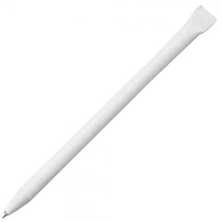 Ручка шариковая Carton Color, белая купить с нанесением логотипа оптом на заказ в интернет-магазине Санкт-Петербург