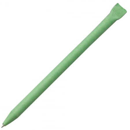 Ручка шариковая Carton Color, зеленая купить с нанесением логотипа оптом на заказ в интернет-магазине Санкт-Петербург