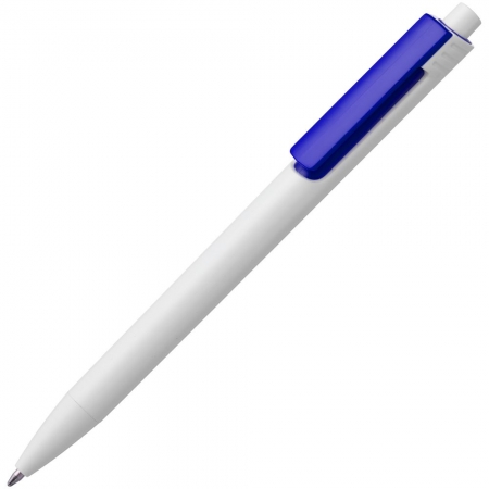 Ручка шариковая Rush Special, бело-синяя купить с нанесением логотипа оптом на заказ в интернет-магазине Санкт-Петербург