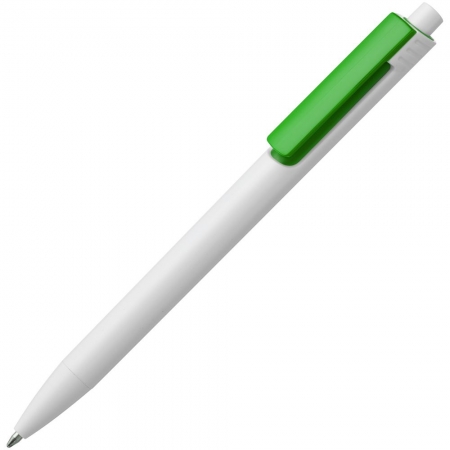 Ручка шариковая Rush Special, бело-зеленая купить с нанесением логотипа оптом на заказ в интернет-магазине Санкт-Петербург