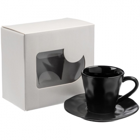 Коробка для кофейной пары Dark Fluid купить с нанесением логотипа оптом на заказ в интернет-магазине Санкт-Петербург