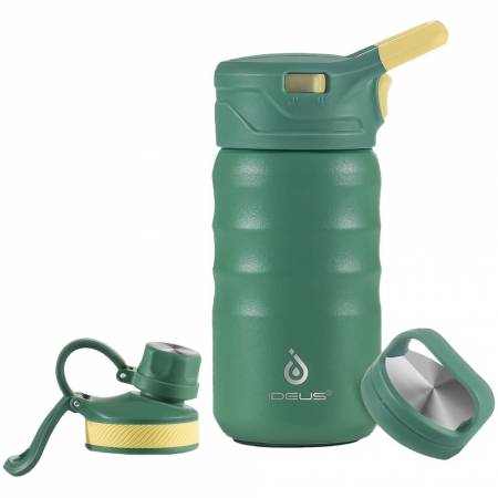 Термобутылка Fujisan, зеленая купить с нанесением логотипа оптом на заказ в интернет-магазине Санкт-Петербург