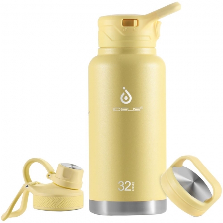 Термобутылка Fujisan XL, желтая купить с нанесением логотипа оптом на заказ в интернет-магазине Санкт-Петербург