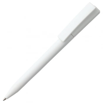 Ручка шариковая Elan, белая купить с нанесением логотипа оптом на заказ в интернет-магазине Санкт-Петербург