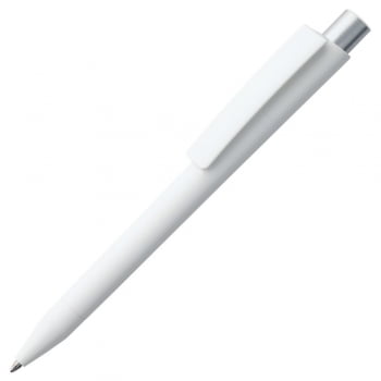 Ручка шариковая Delta, белая купить с нанесением логотипа оптом на заказ в интернет-магазине Санкт-Петербург