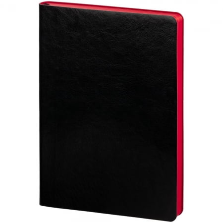 Ежедневник Slip, недатированный, черный с красным купить с нанесением логотипа оптом на заказ в интернет-магазине Санкт-Петербург