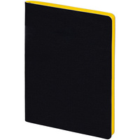 Ежедневник Slip, недатированный, черный с желтым купить с нанесением логотипа оптом на заказ в интернет-магазине Санкт-Петербург