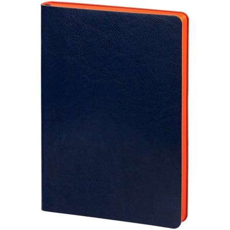 Ежедневник Slip, недатированный, синий с оранжевым купить с нанесением логотипа оптом на заказ в интернет-магазине Санкт-Петербург