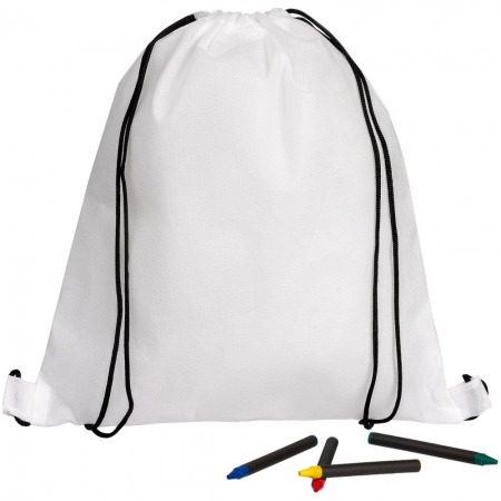 Рюкзак для раскрашивания Create, белый купить с нанесением логотипа оптом на заказ в интернет-магазине Санкт-Петербург