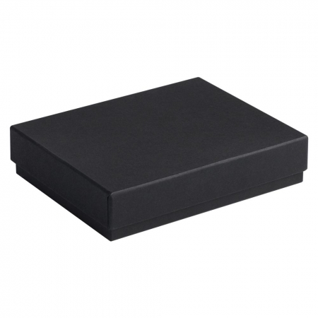 Коробка Slim для аккумулятора и ручки, черная купить с нанесением логотипа оптом на заказ в интернет-магазине Санкт-Петербург