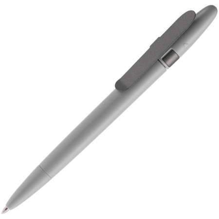 Ручка шариковая Prodir DS5 TSM Metal Clip, серая купить с нанесением логотипа оптом на заказ в интернет-магазине Санкт-Петербург