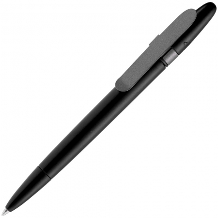 Ручка шариковая Prodir DS5 TSM Metal Clip, черная купить с нанесением логотипа оптом на заказ в интернет-магазине Санкт-Петербург