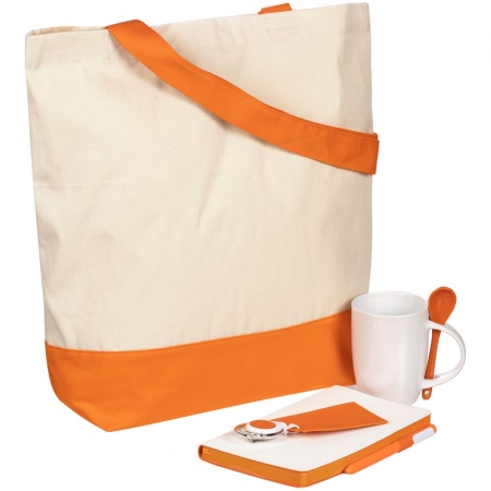 Набор Welcome Pack, оранжевый купить с нанесением логотипа оптом на заказ в интернет-магазине Санкт-Петербург