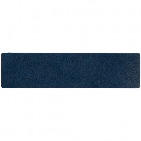 Лейбл кожаный Pasek, синий купить с нанесением логотипа оптом на заказ в интернет-магазине Санкт-Петербург