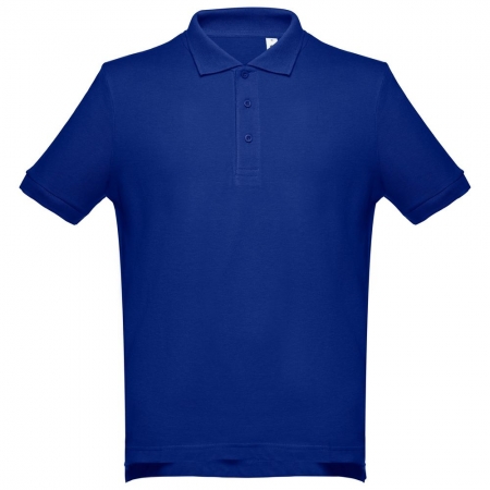 Рубашка поло мужская Adam, ярко-синяя купить с нанесением логотипа оптом на заказ в интернет-магазине Санкт-Петербург
