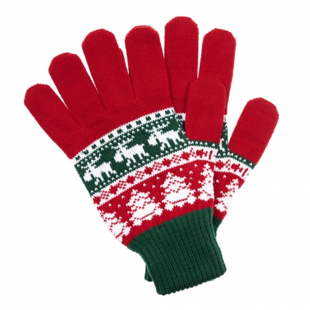 Перчатки Mirakler, красные с зеленым купить с нанесением логотипа оптом на заказ в интернет-магазине Санкт-Петербург