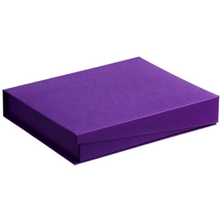Коробка Duo под ежедневник и ручку, фиолетовая купить с нанесением логотипа оптом на заказ в интернет-магазине Санкт-Петербург