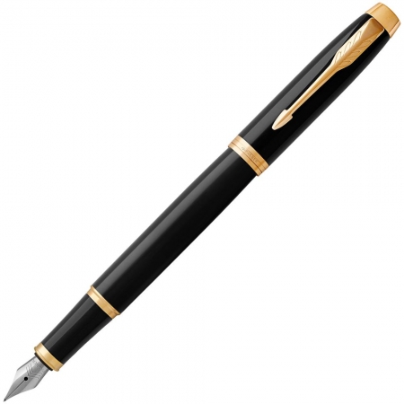 Ручка перьевая Parker IM Black GT купить с нанесением логотипа оптом на заказ в интернет-магазине Санкт-Петербург