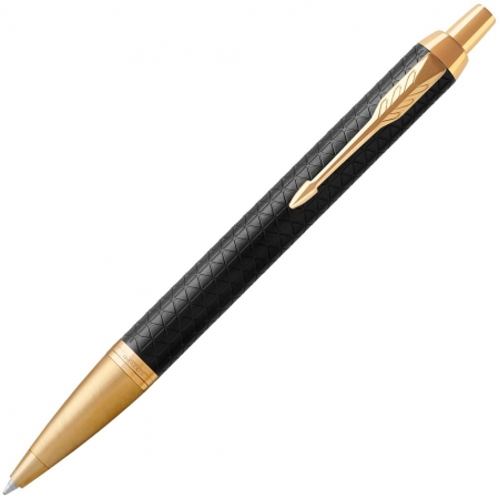Ручка шариковая Parker IM Premium Black/Gold GT купить с нанесением логотипа оптом на заказ в интернет-магазине Санкт-Петербург