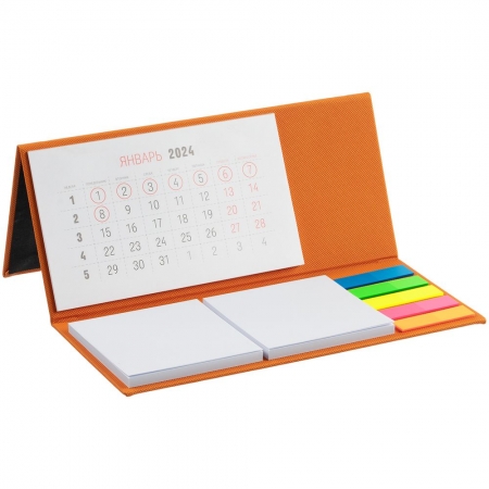 Календарь настольный Grade, оранжевый купить с нанесением логотипа оптом на заказ в интернет-магазине Санкт-Петербург