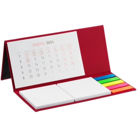 Календарь настольный Grade, красный купить с нанесением логотипа оптом на заказ в интернет-магазине Санкт-Петербург
