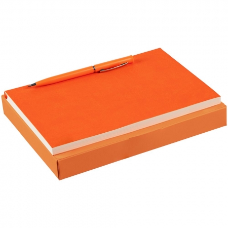 Набор Flat Light, оранжевый купить с нанесением логотипа оптом на заказ в интернет-магазине Санкт-Петербург