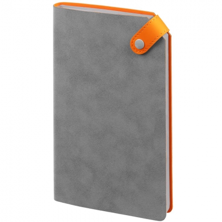Ежедневник Corner, недатированный, серый с оранжевым купить с нанесением логотипа оптом на заказ в интернет-магазине Санкт-Петербург