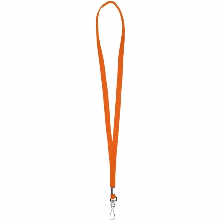 Лента с карабином Colorplan, оранжевая купить с нанесением логотипа оптом на заказ в интернет-магазине Санкт-Петербург