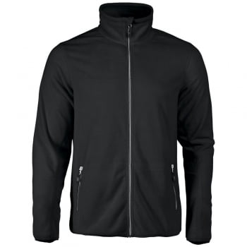 Куртка флисовая мужская TWOHAND черная купить с нанесением логотипа оптом на заказ в интернет-магазине Санкт-Петербург