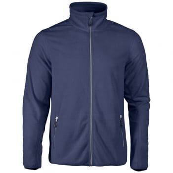 Куртка флисовая мужская TWOHAND темно-синяя купить с нанесением логотипа оптом на заказ в интернет-магазине Санкт-Петербург