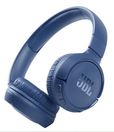 Беспроводные наушники JBL T510BT, синие купить с нанесением логотипа оптом на заказ в интернет-магазине Санкт-Петербург