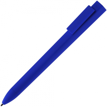 Ручка шариковая Swiper SQ Soft Touch, синяя купить с нанесением логотипа оптом на заказ в интернет-магазине Санкт-Петербург