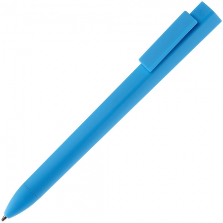 Ручка шариковая Swiper SQ Soft Touch, голубая купить с нанесением логотипа оптом на заказ в интернет-магазине Санкт-Петербург