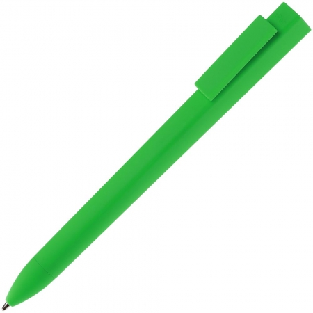 Ручка шариковая Swiper SQ Soft Touch, зеленая купить с нанесением логотипа оптом на заказ в интернет-магазине Санкт-Петербург