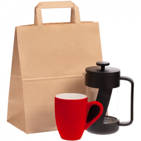 Набор для чая Best Morning, ярко-красный купить с нанесением логотипа оптом на заказ в интернет-магазине Санкт-Петербург