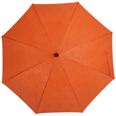 Зонт-трость Magic с проявляющимся цветочным рисунком, оранжевый купить с нанесением логотипа оптом на заказ в интернет-магазине Санкт-Петербург