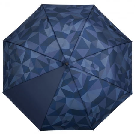 Складной зонт Gems, синий купить с нанесением логотипа оптом на заказ в интернет-магазине Санкт-Петербург