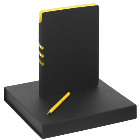 Набор Flexpen Black, желтый купить с нанесением логотипа оптом на заказ в интернет-магазине Санкт-Петербург