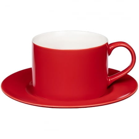 Чайная пара Clio, красная купить с нанесением логотипа оптом на заказ в интернет-магазине Санкт-Петербург